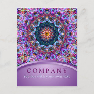 Lila Lotus Holistic Mandala Postkarte