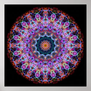 Lila Lotus kaleidoscope Poster