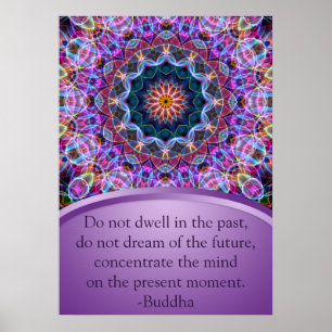 Lila Lotus Mandala Poster