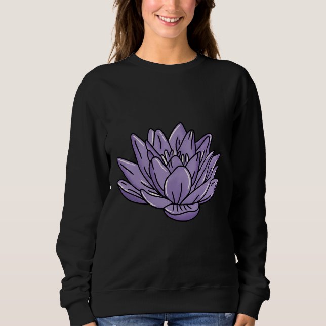 Lila Lotus Sweatshirt (Vorderseite)