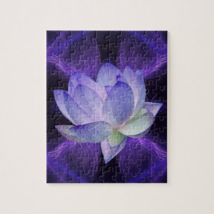 Lila Lotus und heilige Geometrie Puzzle