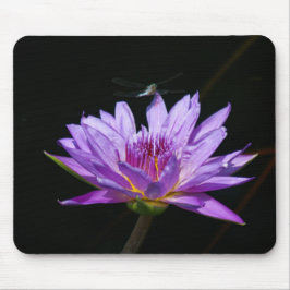 Lila Lotus Wasserlilie Dragonfly Spielkarten Mousepad