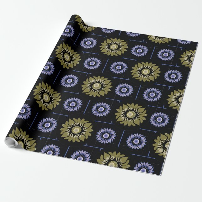 Lila Lotus Wrapping Paper Geschenkpapier (Ungerollt)