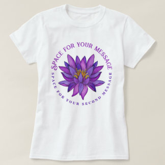 Lila Lotusblumen-Malerei Kunst mit individuellem T T-Shirt
