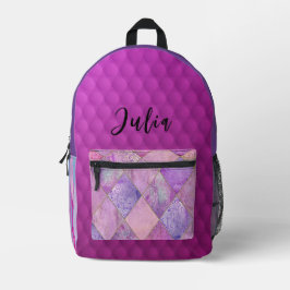 "Lila Lover"-Druckspeicher Bedruckter Rucksack