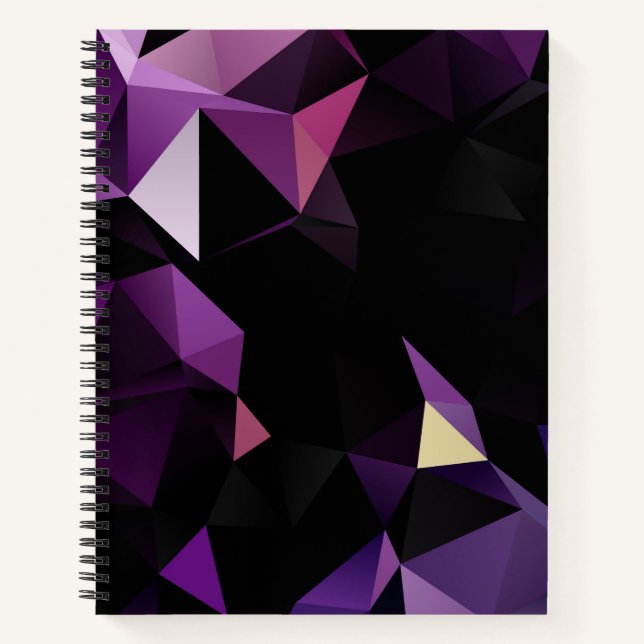 Lila Low-Poly Bullet Journal / Lined Notebook Notizbuch (Vorderseite)