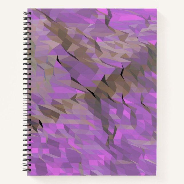 Lila Low-Poly Bullet Journal / Lined Notebook Notizbuch (Vorderseite)