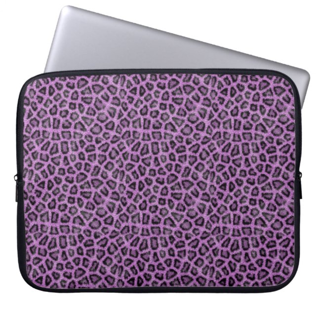 Lila Löwe-Druck Laptopschutzhülle (Vorderseite)