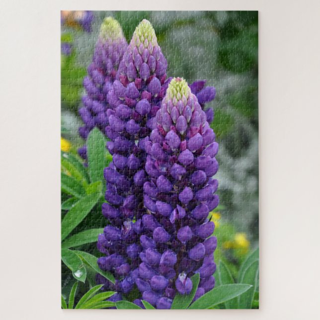 Lila Lupine-Blume Puzzle (Vertikal)