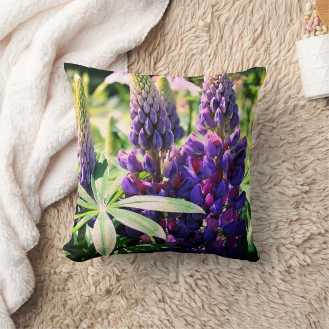 Lila Lupine Blume Trio Kissen (Decke)