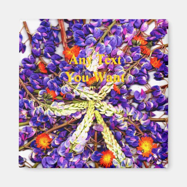 Lila Lupine Magnet (Vorne)