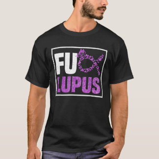 Lila Lupus Awareness Lupus Sparkle Ribbon T-Shirt