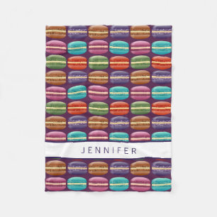 Lila Macaron-Cookies von Girly Glitzer Fleecedecke