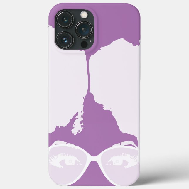 lila Mädchen mit Afro mit weißer Sonnenbrille Case-Mate iPhone Hülle (Rückseite)