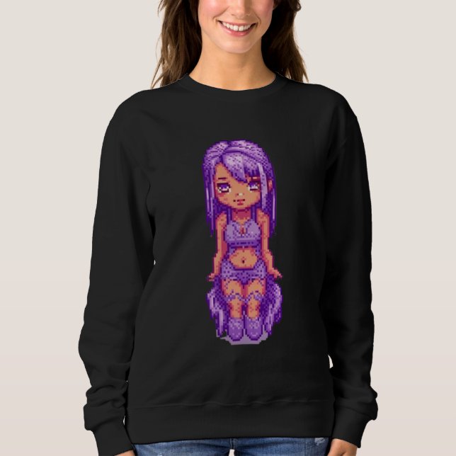 Lila Mädchen Sweatshirt (Vorderseite)