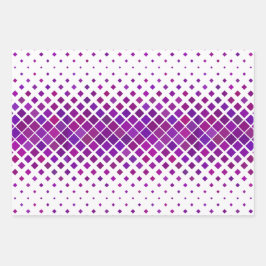Lila Magenta Diamonds Design Geschenkpapier Set