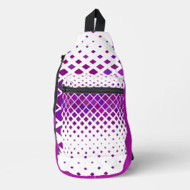 Lila Magenta Diamonds Design Sling Bag