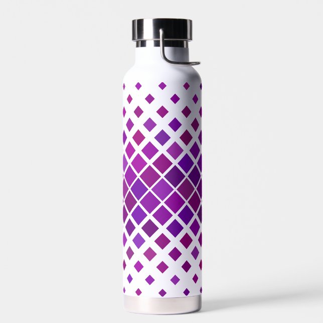 Lila Magenta Diamonds Design Wasserflasche Trinkflasche (Links)