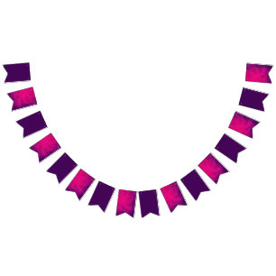 Lila Magenta Mix Bunting Banner – Anpassbar