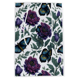 Lila magentafarbene Schmetterlinge aus Pflaumen Mittlere Geschenktüte