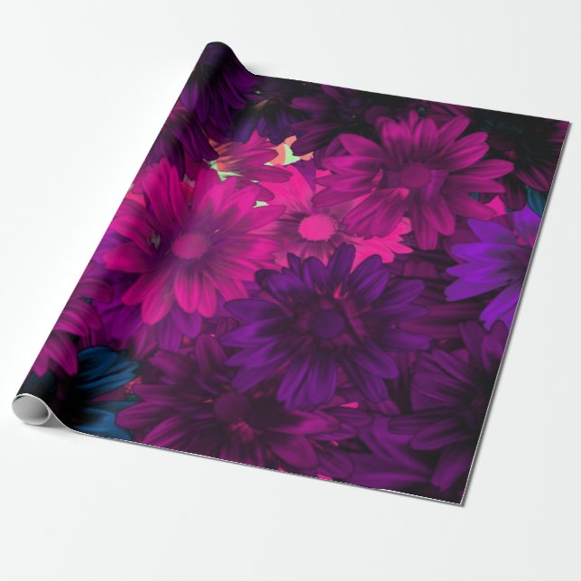 Lila magentinisches Muster Geschenkpapier (Ungerollt)