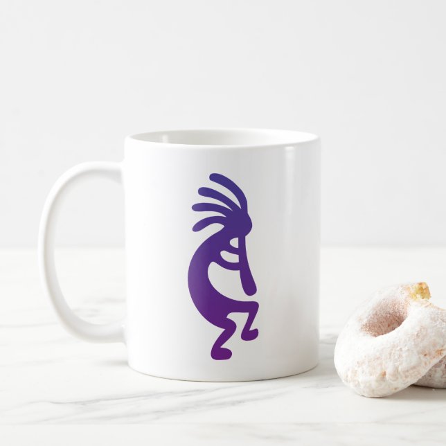 Lila Magic Kokopelli Kaffeetasse (Mit Donut)