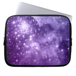 Lila Magic Stars Celestial Space Foto Laptopschutzhülle