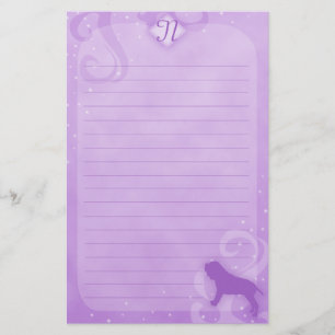 Lila magisches neapolitanisches briefpapier