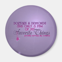 Lila Magnet: Dogtags & Diamanten (FrauenTROOPS)