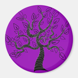 Lila Magnet mit Baum des Lebens - Farbe auswählen