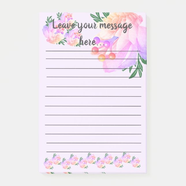 Lila Magnolia Verlasse Ihre Post-It-Notizen Post-it Klebezettel (Vorderseite)