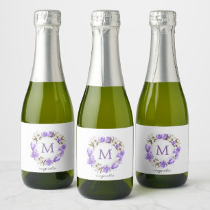 Lila Magnolia-Wreath-Monogramm