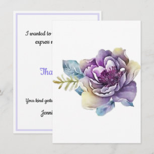 Lila Magnolien von Ihrem Schreibtisch aus als pers Dankeskarte