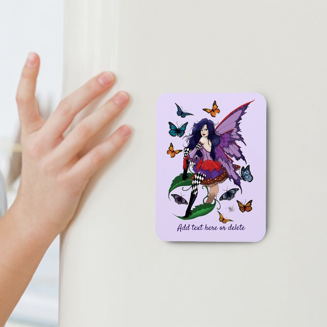 Lila Mairy Mushroom Butterflies Magnet (Von Creator hochgeladen)