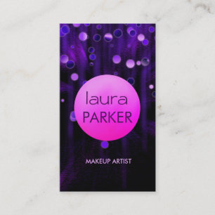 Lila Makeup Artist Beauty Glitzer Salon Visitenkarte