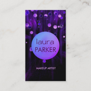 Lila Makeup Artist Beauty Glitzer Salon Visitenkarte