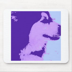 Lila Malamute Pop Art Mousepad