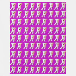 Lila maltesischer Hund Niedlich White Cuddle 4Wins Fleecedecke