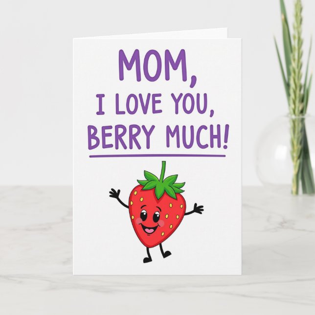 Lila Mama ich liebe dich Karte (Vorderseite)