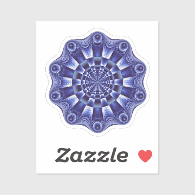 Lila Mandala Aufkleber (Blatt)