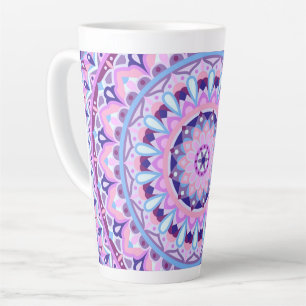 Lila Mandala Boho Gemütliches geometrisches Muster Milchtasse