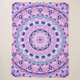 Lila Mandala Boho Gemütliches geometrisches Muster Sherpadecke