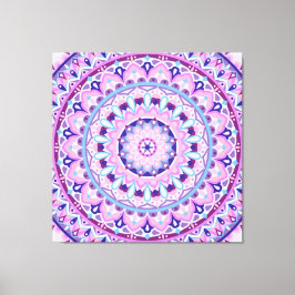 Lila Mandala Boho Kunst Geometrisches Muster Leben Leinwanddruck