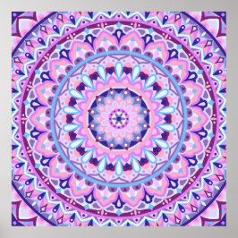 Lila Mandala Boho Spirituelle Meditation Ruhig Gem Poster