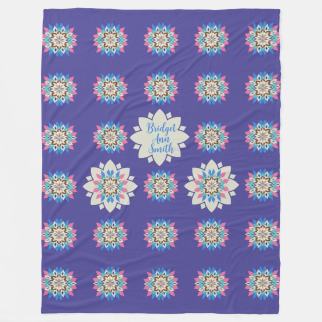 Lila Mandala Fleece 60 x 80 (Vorderseite)
