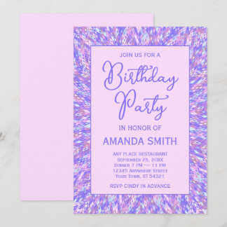 Lila Mandala Geburtstagsparty Einladung