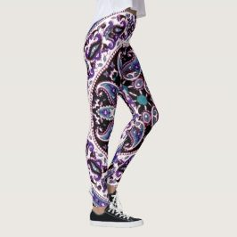 Lila Mandala Gemusterte Leggings