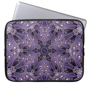 Lila Mandala Geometric Floral Psychedelic Trippy Laptopschutzhülle