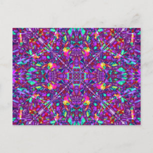 Lila Mandala Hippie Pattern Postkarte