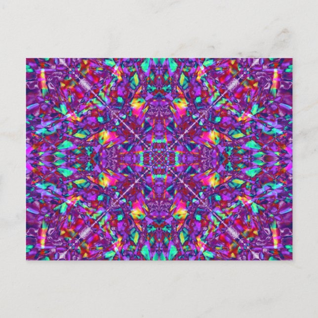 Lila Mandala Hippie Pattern Postkarte (Vorderseite)